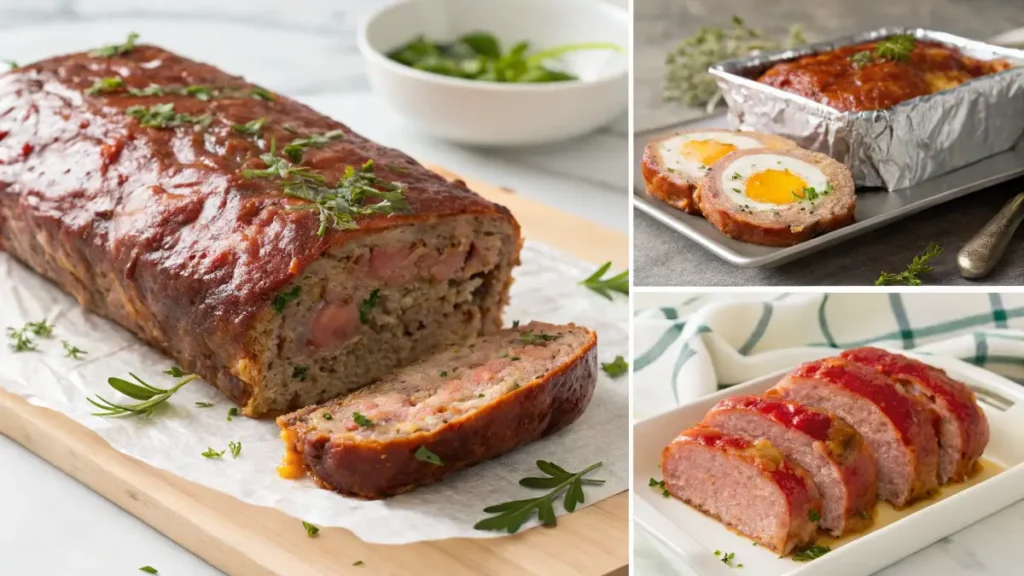 A variety of meatloaf recipes from around the world, including classic and international styles.