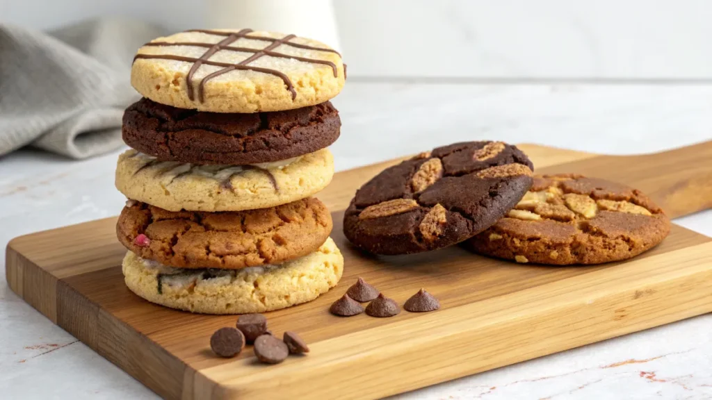 Crumbl Cookies cut into smaller portions for easy sharing.