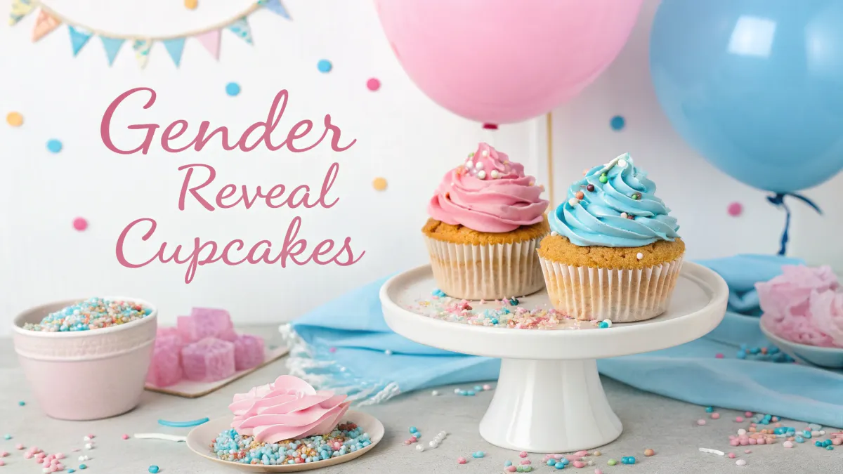 gender reveal cupcakes