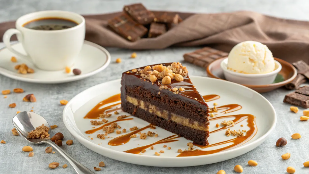 Chocolate Caramel Toffee Crunch Cake