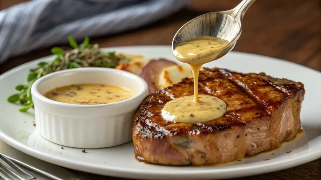 Homemade Garlic Butter Sauce for Pork Ribeye