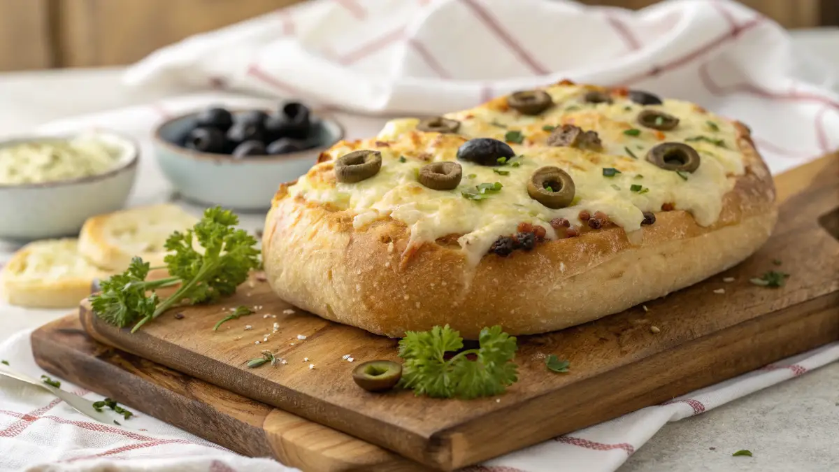 The Ultimate Olive Cheese Bread